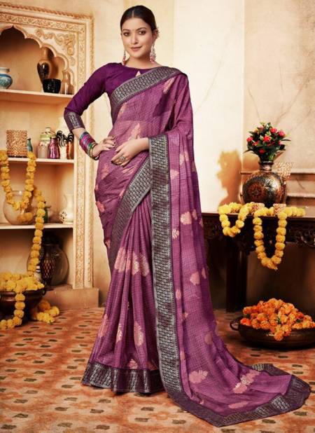 Purple Colour Stylewell Saarika New Latest Designer Fancy Chiffon Saree Collection 847